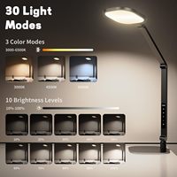 Lámpara de Escritorio LED para Oficina, 3 Temperaturas de Color, 10 Niveles de Brillo, Luz para Computadora, Trabajo desde Casa, Conferencias Zoom, Iluminación para Deportes Electrónicos