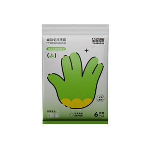 Starry Wonder <b>Pet</b> Cleaning Gloves 6-Pack No-Rinse Waterless Deodorizing For Cats And Dogs - Product Image 3