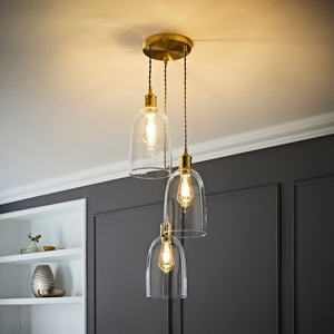 Lampadario Nordico a Barra per Soffitto, Illuminazione Decorativa Post-Moderna per Cucina e Camera da Letto con Paralume <span class=keywords><strong>in</strong></span> <span class=keywords><strong>Vetro</strong></span> - Product Image 5