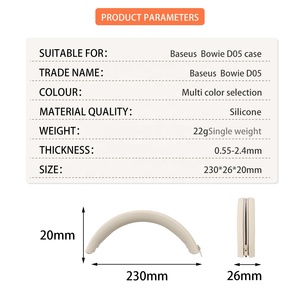 Funda <span class=keywords><strong>de</strong></span> <span class=keywords><strong>Silicona</strong></span> para Auriculares Baseus Bowie D05, Funda Protectora <span class=keywords><strong>de</strong></span> <span class=keywords><strong>Silicona</strong></span> para Auriculares, Carcasa <span class=keywords><strong>de</strong></span> <span class=keywords><strong>Silicona</strong></span>, Cubierta para Diadema y Auriculares - Product Image 3