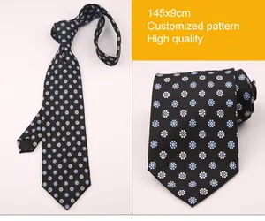 Customized Printed Necktie Wholesale High Quality Mens Paisley Stripes Polyester Ties Men Neckties Silk Male Neck Ties