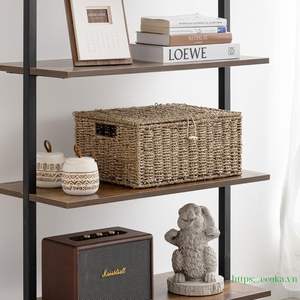 Cestas de mimbre de algas marinas de buena calidad para almacenamiento: Cestas tejidas a mano para organizar despensas y estantes de Vietnam a precio económico. - Product Image 3