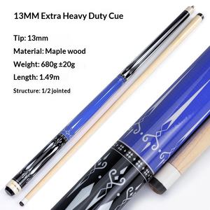 Taco de billar de 13mm con punta grande, estilo chino Black Eight y estilo americano Nine <span class=keywords><strong>Ball</strong></span>, de 2 piezas, para golpe de rotura y salto. - Product Image 4