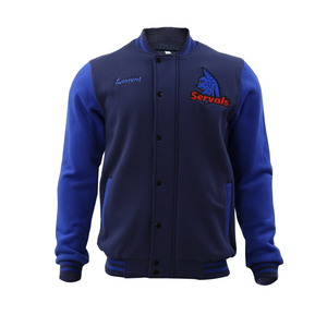 แจ็กเก็ตเบสบอลแบบปักลายผ้าขนหนูเสื้อแจ็กเก็ตเบสบอลวิทยาลัยเท่ออกแบบได้ตามต้องการ - Product Image 6