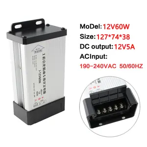 批发发光二极管条形灯电源DC 5V 12V 24V 36V 48V 1A 2A 5A 10A 20A 30A 40A 50A 60A紧凑型锡盒