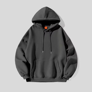 IStapromo Gifts Sweat-shirt à capuche épais marron foncé, style pull-over sport décontracté d'automne, couleur unie, ton terre américain - Product Image 1