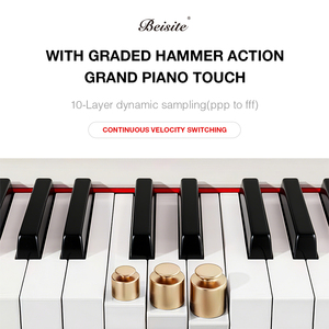 Beisite B-96 ODM/OEM Chất Lượng Cao Trọng Búa Hành Động Phím 8-Thứ Hai Tự Nhiên Sâu 88 Key Kỹ Thuật Số Thẳng Đứng Đàn Piano Phòng Thu Đàn Piano - Product Image 3
