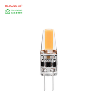 Ampoule LED G4 AC DC12-24V sans scintillement, silicone 1505COB 2W 160 Lumens 2700K Blanc Chaud, culot G4 Bi-Pin 360° ° Angle de faisceau