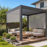 Auvent de fenêtre en aluminium imperméable, auvent rétractable de jardin, pergola motorisée