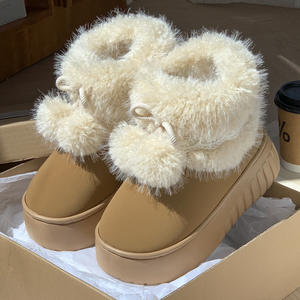 Bottes de neige montantes à semelle EVA, doublure extérieure en peluche, pantoufles en coton épais, neuves et de haute qualité – Vente Flash - Product Image 2
