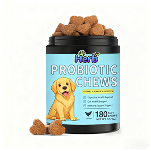 Probiotiques pour chiens OEM ODM Private Label avec prébiotiques favorisant un microbiome intestinal équilibré - Renforce la santé immunitaire - Friandises à mâcher molles - Product Image 1