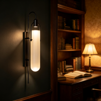 Applique Murale LED Métal Moderne Nordique pour Salon, Chambre, Chevet, Décoration Intérieure, Cuisine, Bar, Couloir, Lampe Murale en Verre