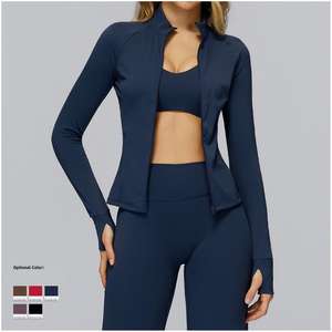 Sweat-shirt Corset Respirant Extensible dans les quatre sens Écologique Séchage rapide Manteau trench pour <span class=keywords><strong>femme</strong></span> Running Sculpt Basic Vente chaude - Product Image 2