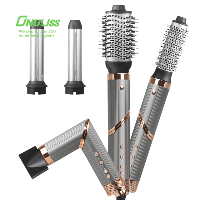 Factory Price Home & Salon Hair Styler Set High-Speed 5-in-1 Electric Hair Dryer Brush Hot Air Curler & Rotating Blow Dryer