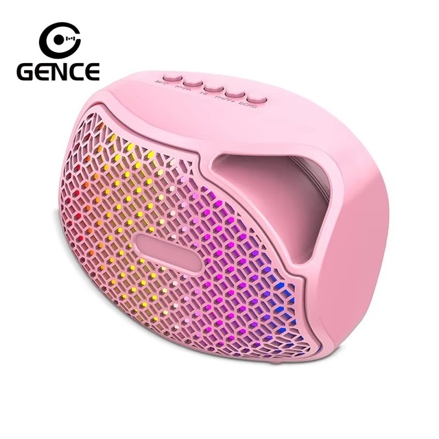 GENCE Mini Plastic Shipping Party DJ Portable Theater Boomboxes Speakers Free Active Bass RGB for 5.0 for 5.0 Battery