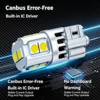 Ampoule LED 12V T10 W5W 3030 Canbus sans erreur 6000K pour éclairage intérieur de voiture, feux de position latéraux, plaque d'immatriculation, porte et tableau de bord