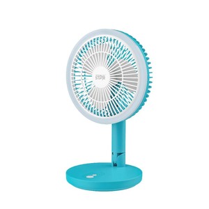 Ventilateur de bureau rechargeable USB Winning Star 8 pouces, portable, bleu et blanc - Product Image 5