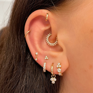 Pendientes de Aro Grandes Personalizados CANNER con Circonitas, Plata de Ley 925, Joyería Fina para Chicas, Chapados en Oro de 18K - Product Image 5