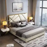 تصاميم سرير ملكة الإطار مع تخزين فوشان مجموعة أثاث غرف النوم سرير مزدوج