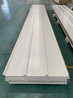 Panneau mural et de toiture sandwich en métal de 75 mm, ignifuge, isolé en polyuréthane, pour la construction de chambres froides et d'entrepôts, fabriqué en Chine