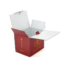 Cartón RSC reciclable de fábrica colorida, embalaje de carne congelada de fruta fresca corrugada OEM, cajas aisladas de papel de aluminio