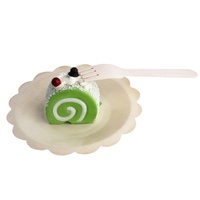 Ensemble de plateaux de service à gâteaux, vaisselle Miniature biodégradables en bois, assiette à Sushi, 100 pièces