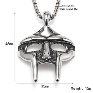 Collar con Colgante de Casco Espartano de Acero Inoxidable 316L para Hombre, Guerrero Vikingo, Acabado Antiguo en Oro, Plata y Negro, Joyería Gótica - Product Image 6