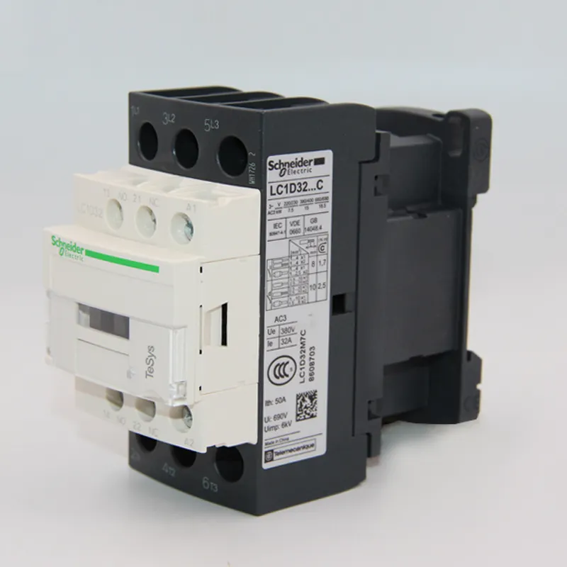 Hot Selling Echte Ac Contactor 220V 25a Lc1d09 Lc1d32 Lc1d38 B7c F7c M7c Q7c Spoelspanning 24V 110V 220V Voor Schneider