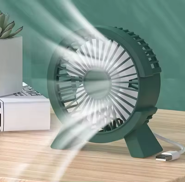 New Ultra-thin Desktop Fan Office School Dormitory USB Dual-purpose Fan Silent Strong Wind Portable Mini Table Fan