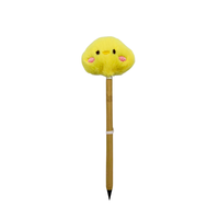 Crayon éducatif pour enfants en plastique écologique, tête en peluche moelleuse, modèle poussin, personnalisable, couleurs variées, le plus vendu