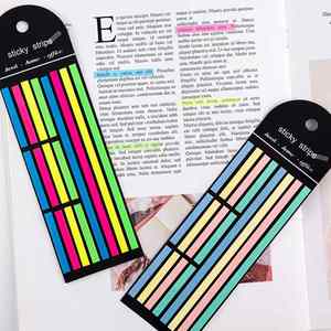 Assorted Multi-Color Long Strip Self-Adhesive Sticky Tabs <b>Memo</b> <b>Pads</b> Set 6 Themed Palettes Hanging Hole Card Packaging Page - Product Image 4