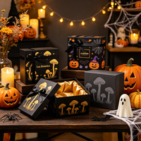 Boîte en carton blanc 350g personnalisée pour Halloween, impression UV, estampage à chaud, emballage cadeau, vente en gros