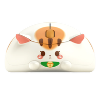 Mouse Gamer Nirkabel Akko Cat Theme Nagaya Fortune 2.4G Plug and Play OEM 1200 DPI Tanpa Suara Mini