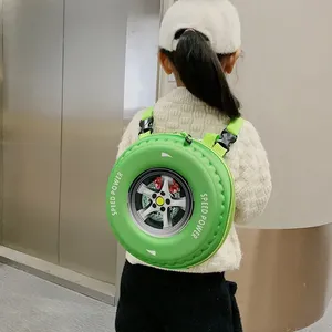 Sac à dos d'école unisexe pour enfants en forme de pneu, dessin animé 3D, grande capacité, pour la <span class=keywords><strong>maternelle</strong></span> - Product Image 2