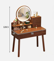 Nouvelle Arrivée Meuble de Rangement Latéral Portable Vintage Coiffeuse Intelligente en Marbre avec Miroir pour Chambre à Coucher