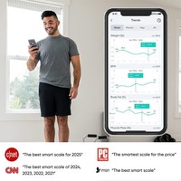 Pèse-personne intelligent X, pèse-personne numérique pour salle de bain, analyse de la composition corporelle, moniteur de fréquence cardiaque |   pour |   Verre ITO avec rétroéclairage LED |   Batteries