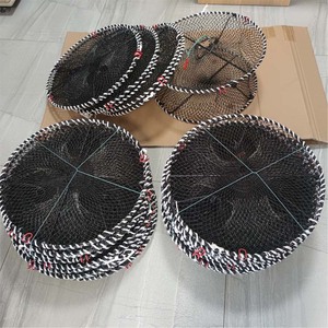Piège à pêche pliable en acier inoxydable pour la pêche en haute <span class=keywords><strong>mer</strong></span>, pour attraper les crabes, les crevettes, les anguilles, filet de pêche - Product Image 5