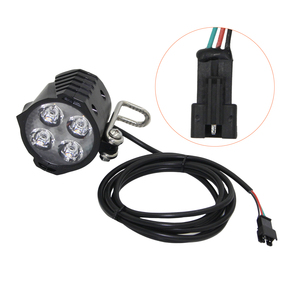Juego de luces delanteras y traseras para bicicleta eléctrica, incluye batería, bocina, faro, interruptor y piezas para ebike. - Product Image 3