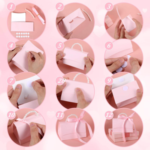 Nhỏ có thể tái chế cứng nhắc giấy Bao bì hộp cấp thực phẩm Băng dán ngọc trai xử lý xem kẹo bên ủng hộ số lượng lớn bán buôn - Product Image 4