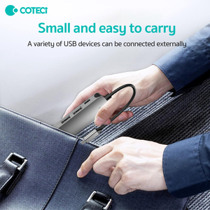 อะแดปเตอร์ COTECi <span class=keywords><strong>4</strong></span>-in-1 มัลติฟังก์ชั่น USB3.0 USB2.0 ฮับ ด็อก Type-C สำหรับจอภาพ <span class=keywords><strong>HDMI</strong></span> สำหรับ MacBook <span class=keywords><strong>Air</strong></span> Pro <span class=keywords><strong>iPad</strong></span> - Product Image 4
