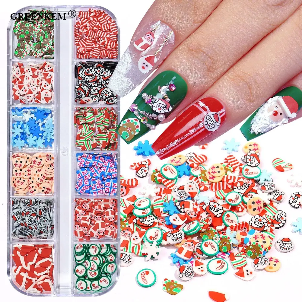 Groothandel Kerst Zacht Aardewerk Nagel Accessoires Diy Handgemaakte Nail Accessoires Nail Steentjes