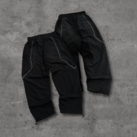 Ensemble survêtement coupe-vent léger en nylon avec veste zippée réfléchissante personnalisée de 3 m et pantalon de jogging en nylon
