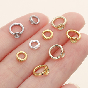 18k Gold Plated Beaded Hat Frame Double Hole Connector For <b>Bracelet</b> Making Jewelry Findings Round <b>Copper</b> DIY Accessories - Product Image 3