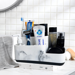 Bathroom Storage Box With Compartments Freestanding <b>Toothbrush</b> <b>Holder</b> <b>Toothpaste</b> Organizer Custom Size - Product Image 1