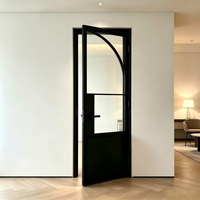 Elegantes Puertas Francesas de Hierro y Vidrio, Precio de Fábrica al por Mayor para Villas de Lujo