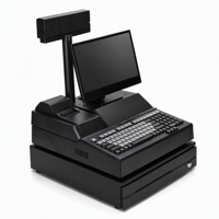 Máquina de Facturación Profesional para Supermercados de 13.3 Pulgadas con Teclado Integrado, Impresora Térmica y Cajón de Efectivo Metálico, Sistema POS