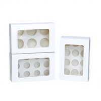 Boîte d'emballage rectangulaire épaissie pour 6 cupcakes, boîte de transport pour 12 muffins, petite boîte à dessert