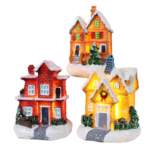 Adorno Navideño Creativo en Miniatura, Casa de Resina, Decoración Festiva para la Temporada Navideña - Product Image 6