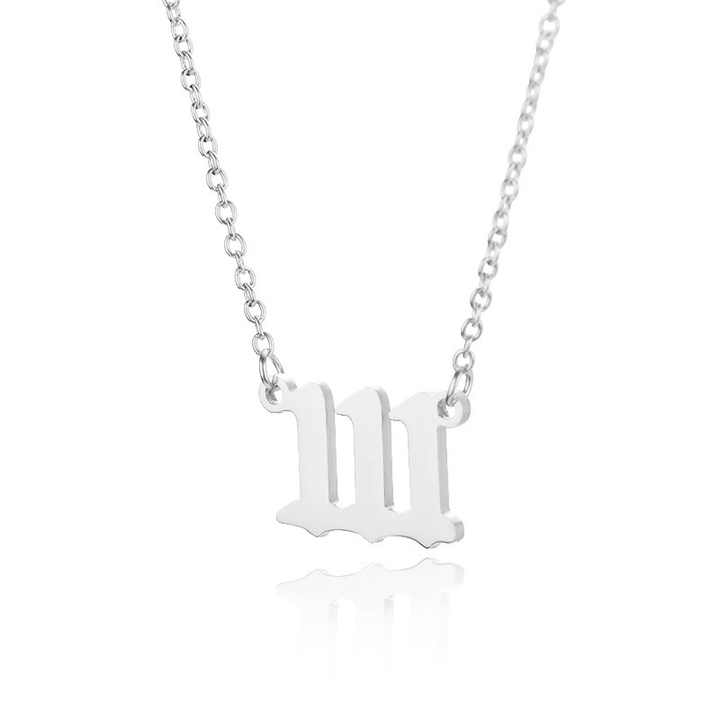 Meaningful 111 222 333 444 555 666 777 888 999 Gold Necklaces