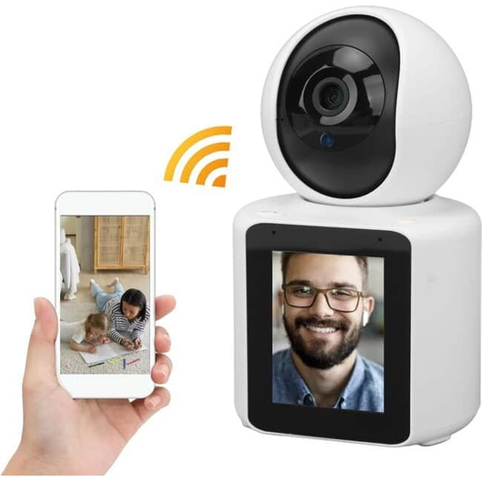 WIFI IP Camera Video Call Surveillance IR Vision HD TF Audio  with 2.8 Inch Screen Display Type-C Connection